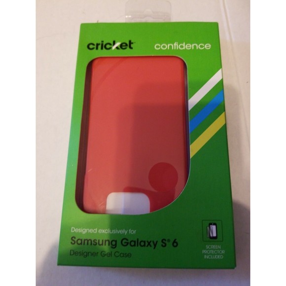 Cricket Samsung Galaxy S6 Two Toned Kickstand Shield Case RED - Picture 1 of 4